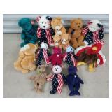 15 asst Ty beanie babies, large and small
