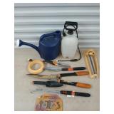 Fiskars loppers, gardening tools, sprinklers,