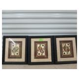 3 king / queen card themed wall art 17 x 19