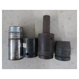 4 snap on misc 3/4" drive SAE sockets