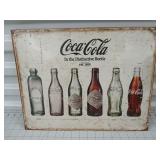 Metal Coca-Cola sign 12.5 x 16