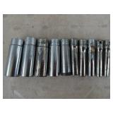 10 ct snap-on 1/4" drive SAE deep sockets