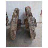 Large wooden wheels 37 x 12
