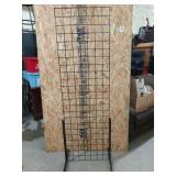Metal display rack 72 x 22 w/ 11 hooks