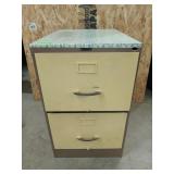 2 drawer metal file cabinet 28 x 18 x 25
