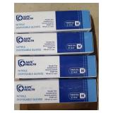 4 boxes of nitrile disposable gloves size M