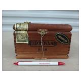 A-Fuente Flor Fina wood cigar box 4.25x4.25x6.75