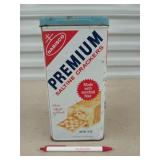 Metal premium saltine cracker tin 1969