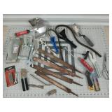 Files, hand sanders, scissors, drywall tools, etc