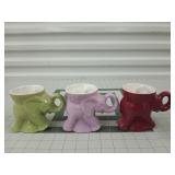 6 ct Frankoma GOP elephant mugs 1981, 1983-1987