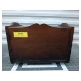 Wall hanging wood box w/ hinged door 9.75x13.5x9.5