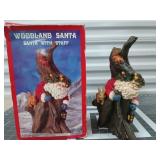 Woodland Santa decor 11.5" tall