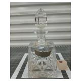 Beautiful cut glass decanter 12" tall