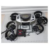 6 Nimax headsets, main unit, Coby stereo in