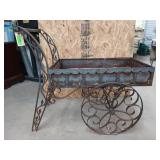 Antique garden cart decor 36 x 40 x 21, non