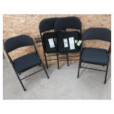 4 ct folding padded chairs