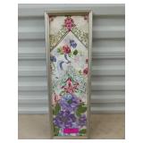 Lovely framed floral wall decor 21x7