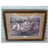 Framed "The Brittanys" by Linda Picken 26.5x34