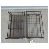 2 metal storage bins 6x10x16