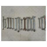 12 ct asst SAE wrenches, 3 ct metric wrenches