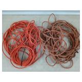 2 ct 75 ft extension cords in plastic tub with lid