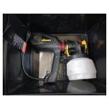 Wagner spray gun in plastic tote w/ hinged lid
