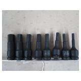 8 ct SAE hex impact sockets 1/4" - 3/4"