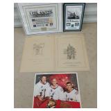 Architecture sketches, piece of coal from the