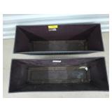 2 plastic planter boxes 8x8x24