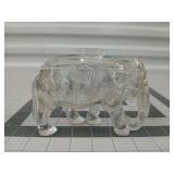 Glass elephant candy dish