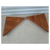 Wood corner shelves 17 x 8.75