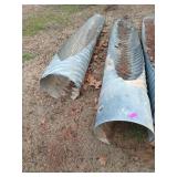 2 galvanized tin horns 18" x 10