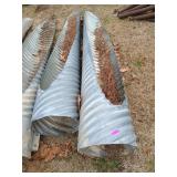 2 galvanized tin horns 18" x 10