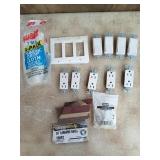 Asst electrical plugs, switches, 28ï¿½ framing