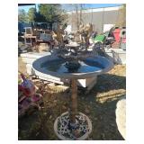 Metal bird bath fountain 29x44, works