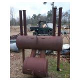 Steel barbecue pit w/ 16" pipe 70 x 48 x 36