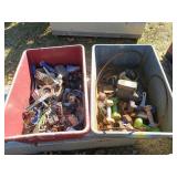 2 tubs of asst tools / misc