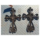 2 metal crosses 13.5"