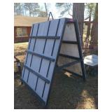 Double sided metal and wood rack 64x48x58