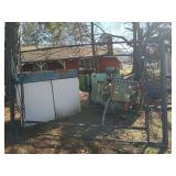 Wrought iron sign frame 75" x 121" for 4