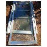 2 Aluminum framed glass doors 81.5 x 36 door