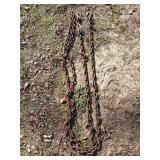 20 ft 3/8" chain w/ 2 hooks