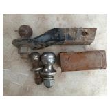 1 7/8", 2 5/16" balls,  2" receiver w/ 2" ball &