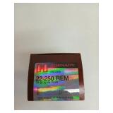 50 rds 22-250 REM 55 gr Spire pt