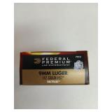 50 rds 9mm Luger 147 gr HST tactical law