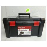 Hyper tough plastic toolbox with lid organizers