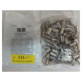 200 ct 9mm Luger+P nickel plated brass, new
