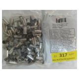200 ct 9mm Luger nickel plated brass, new