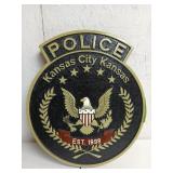 Kansas City Police seal/sign 14 x 12