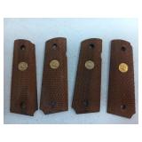 2 pair wooden Colt 1911 pistol grips